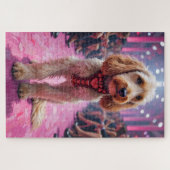 Afghan Hound Dog Valentine's Day Runway Fashion Legpuzzel (Horizontaal)