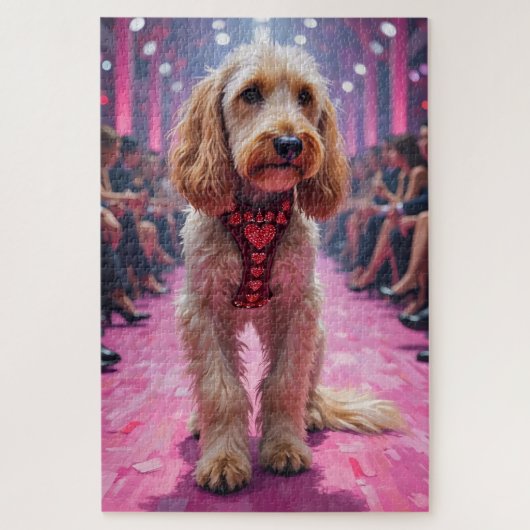 Afghan Hound Dog Valentine's Day Runway Fashion Legpuzzel (Verticaal)