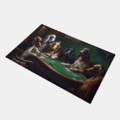 Afghan Hound Dogs Spelen Poker Art Deurmat (Schuin)