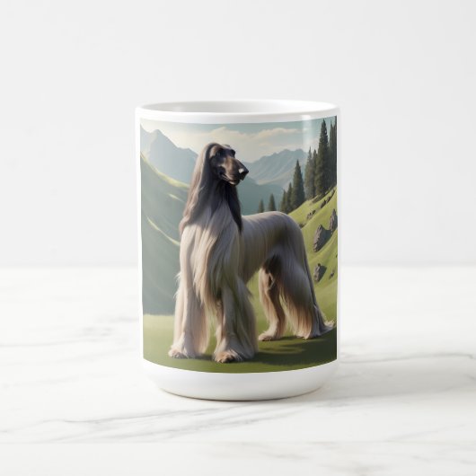 Afghan Hound Elegant Breed Coffee Mok (Center)