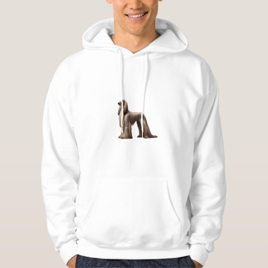 Afghan Hound Elegant Hoodie (Voorkant)