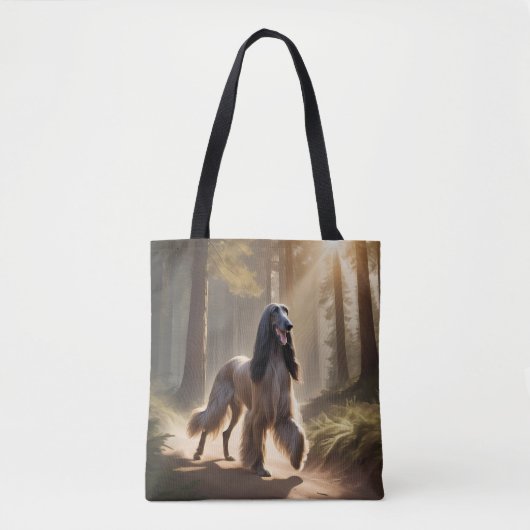Afghan Hound Elegante Canvas tas (Voorkant)