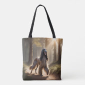 Afghan Hound Elegante Canvas tas (Achterkant)