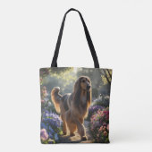 Afghan Hound Elegante Canvas tas (Achterkant)