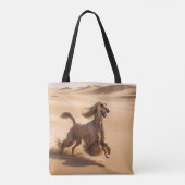 Afghan Hound Elegante Canvas tas (Achterkant)