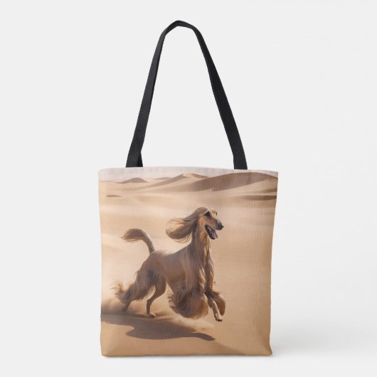 Afghan Hound Elegante Canvas tas (Achterkant)