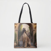 Afghan Hound Elegante Canvas tas (Voorkant)