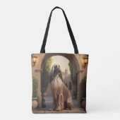 Afghan Hound Elegante Canvas tas (Achterkant)