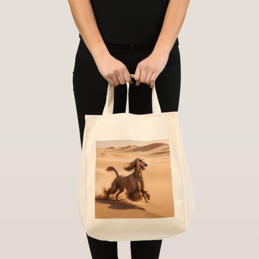 Afghan Hound Elegante Kruidenier Canvas tas (Voorkant (product))
