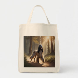 Afghan Hound Elegante kruidenier Canvas tas