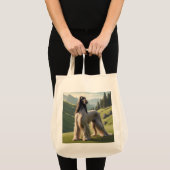 Afghan Hound Elegante kruidenier Canvas tas (Voorkant (product))