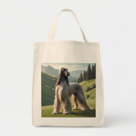 Afghan Hound Elegante kruidenier Canvas tas