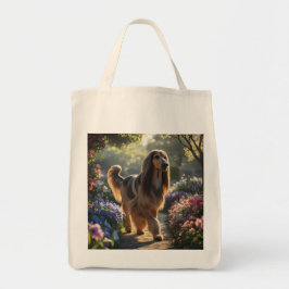 Afghan Hound Elegante kruidenier Canvas tas