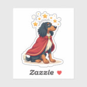 Afghan Hound Elegante Noel hond Sticker (Vel)