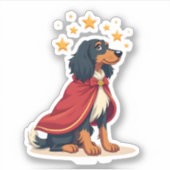 Afghan Hound Elegante Noel hond Sticker (Voorkant)