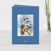 Afghan Hound gepersonaliseerde kerst Kaarten (Achterkant)