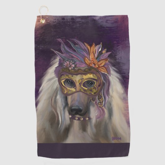AFGHAN HOUND GOLFHANDDOEK (Voorkant)
