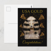 AFGHAN HOUND GOUD  BRIEFKAART (Voorkant / Achterkant)