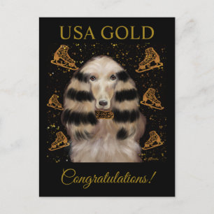 AFGHAN HOUND GOUD  BRIEFKAART