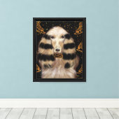 AFGHAN HOUND GOUD CANVAS AFDRUK (Insitu (Houten vloer))