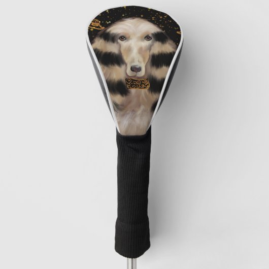 AFGHAN HOUND GOUD  GOLFHEADCOVER (Voorkant)