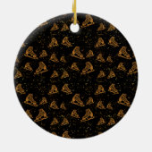 AFGHAN HOUND GOUD  KERAMISCH ORNAMENT (Achterkant)