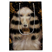 AFGHAN HOUND GOUD  MEDIUM CADEAUZAKJE (Achterkant)