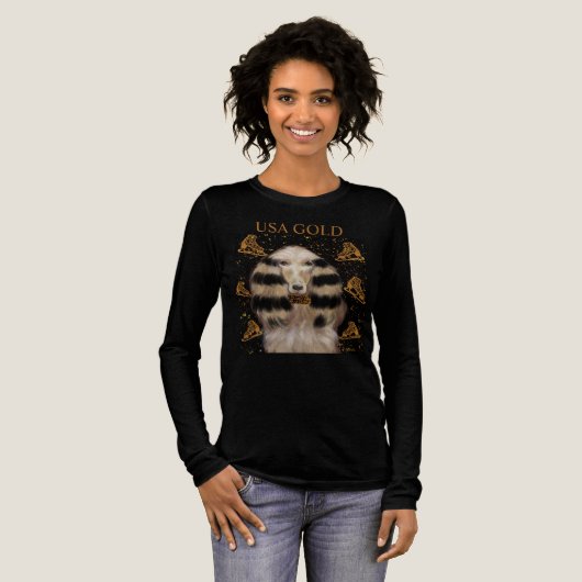 AFGHAN HOUND GOUD  Tri-Blend SHIRT (Voorkant)