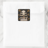 AFGHAN HOUND GOUD  VIERKANTE STICKER (Tas)