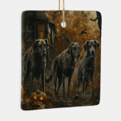 Afghan Hound Halloween Nacht Doggy Delight Keramisch Ornament (Rechts)