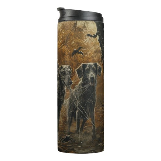 Afghan Hound Halloween Nacht Doggy Delight Thermosbeker (Geroteerd rechts)