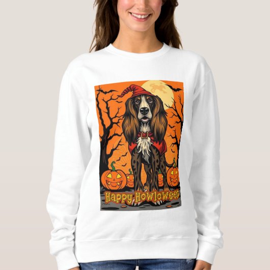 Afghan Hound Happy Howloween Trui (Voorkant)