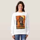Afghan Hound Happy Howloween Trui (Voorkant volledig)