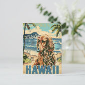 Afghan Hound Hawaii vakantie reizen Briefkaart (Staand voorkant)