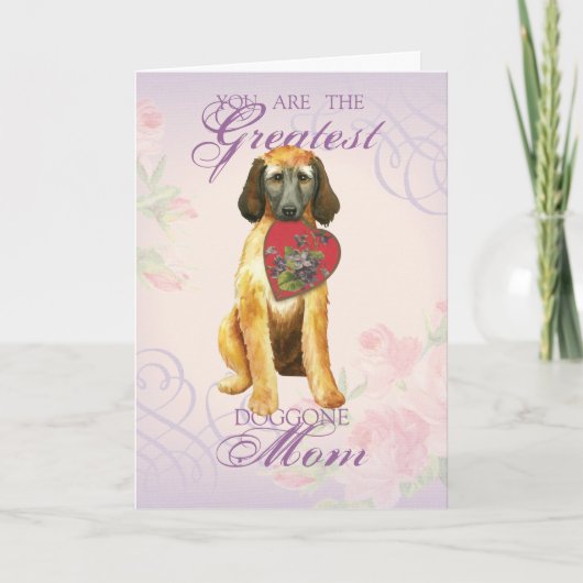 Afghan Hound Heart Grandma Kaart (Voorkant)