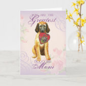 Afghan Hound Heart Grandma Kaart (Gele Bloem)