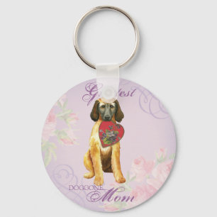 Afghan Hound Heart Mam Sleutelhanger