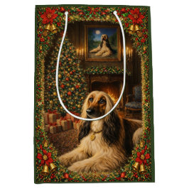 Afghan Hound Holiday Christmas  Medium Cadeauzakje