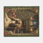 Afghan Hound Holiday Christmas Throw Blanket Fleece Deken (Voorkant (Horizontaal))