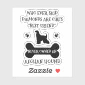 Afghan Hound Hond Beste Vriend Vinyl Sticker (Vel)
