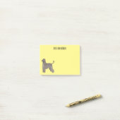 Afghan hound hond cartoon illustratie  post-it® notes (Op bureau)