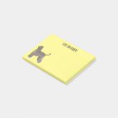 Afghan hound hond cartoon illustratie  post-it® notes (Schuin)