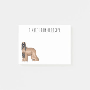 Afghan hound hond cartoon illustratie post-it® notes