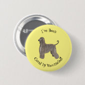 Afghan hound honden cartoon illustratie ronde button 5,7 cm (Voorkant /achterkant)