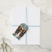Afghan Hound Honden Kerstmis Sneeuw Vakantie Cadeaulabel (Met Touw)