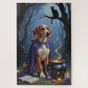 Afghan Hound Honden Whimsical Halloween Schilderij Legpuzzel