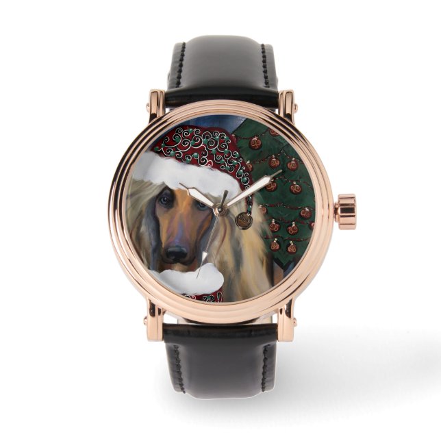 AFGHAN HOUND HORLOGE (Voorkant)