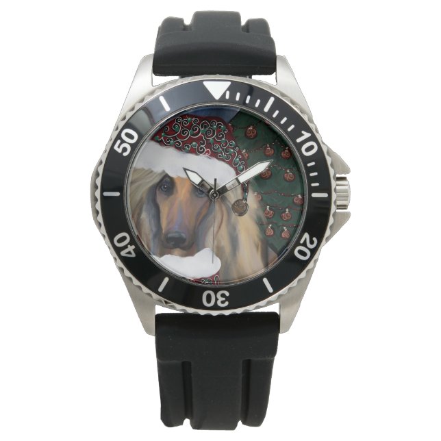AFGHAN HOUND HORLOGE (Voorkant)