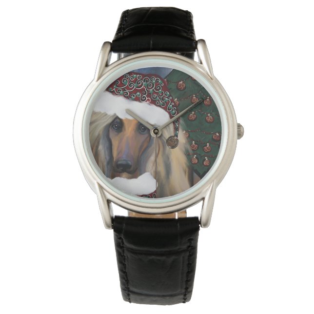 AFGHAN HOUND HORLOGE (Voorkant)