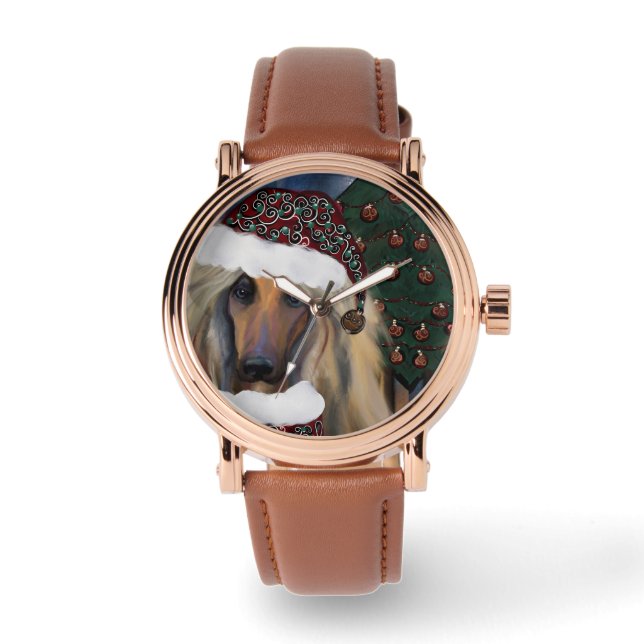 AFGHAN HOUND HORLOGE (Voorkant)